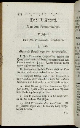 Das II. Capitel. Von den Pronominibus.