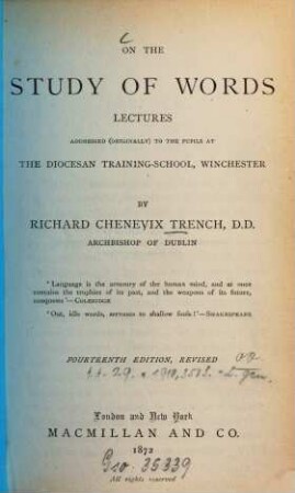 On the study of words : Lectures