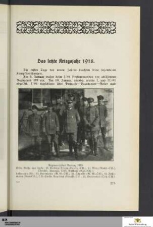 Das letzte Kriegsjahr 1918