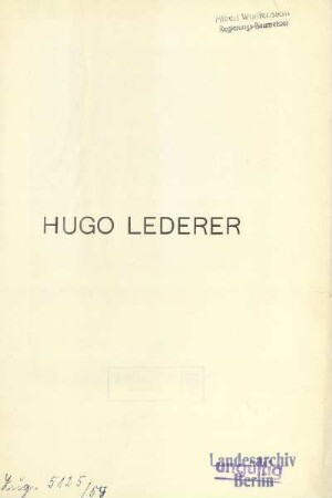 Hugo Lederer