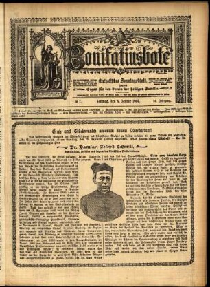 Erste Ausgabe vom Sonntag, den 06. Januar 1907.