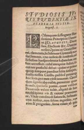 Studiosis Jurisprudentiae in Academia Wittebergensi, S.