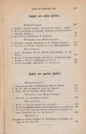 781-782 Inhaltverzeichnis Hefte 1-4