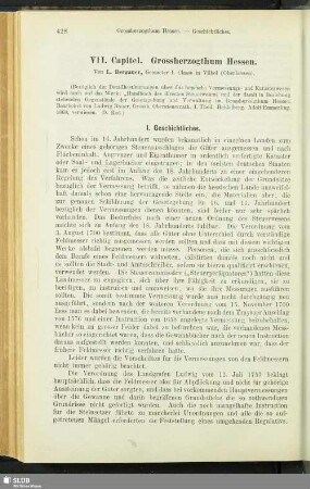 VII. Capitel. Grossherzogthum Hessen