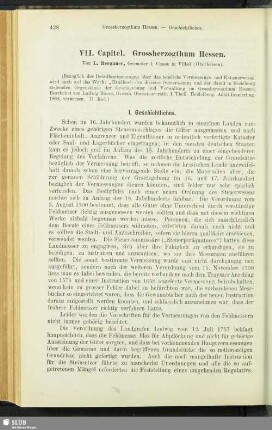 VII. Capitel. Grossherzogthum Hessen