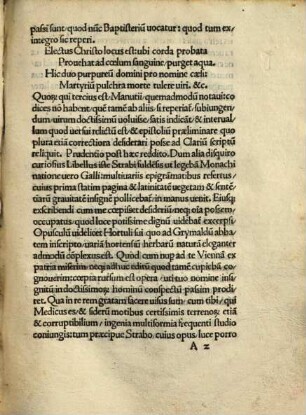 Strabi, Galli Poetae Et Theologi Doctissimi, Ad Grimaldvm Coenobii, S. Galli Abbatem Hortvlvs