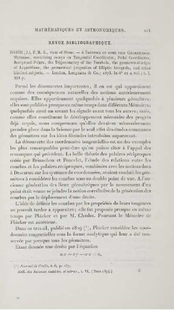 Revue Bibliographique.