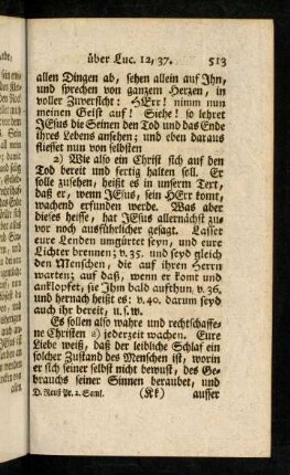 513-524, Wie also ein Christ sich auf den Tod bereit und fertig halten soll...