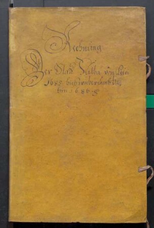 IX A 1 - Alte Stadtrechnungen (1685 - 1686)