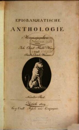 Epigrammatische Anthologie. 9