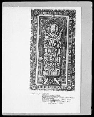 Grabplatte des Johann Lüneburg, gest. 1461
