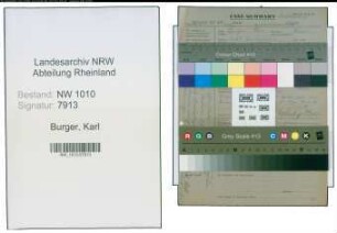 Entnazifizierung Karl Burger , geb. 26.01.1887 (Stadt)