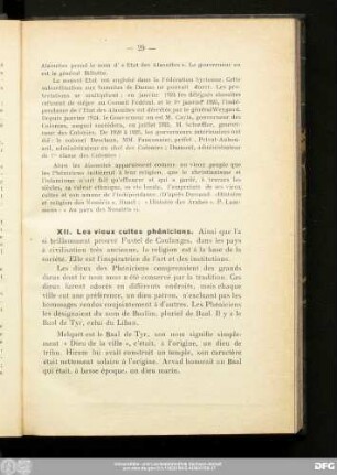 XII. Les vieux cultes phéniciens.