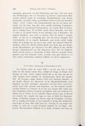 III. Fra Freden i Jønkøping til Slutningen af 1812.