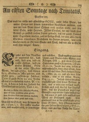 Am eilften Sonntage nach Trinitatis