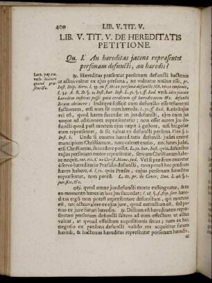 Tit. V. De Hereditatis Petitione.