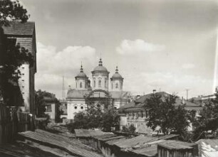 Kiew. Stadtansicht mit Mariä-Schutz-Kirche (1767)