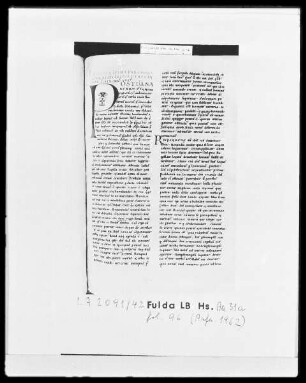 Gregorius Magnus, Moralia in Job, Liber 23-35 — Initiale P, Folio 96recto