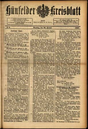 Ausgabe vom Dienstag, den 26. Januar 1897.
