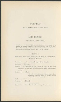Dorrego : Drama histórico en cuatro actos