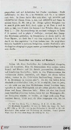 2: Inschriften von Lindos auf Rhodos.*)