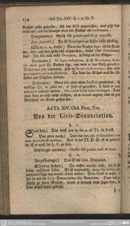 Ad. Tit. XIV. Ord. Proc. Vet. Von der Litis-Denunciation