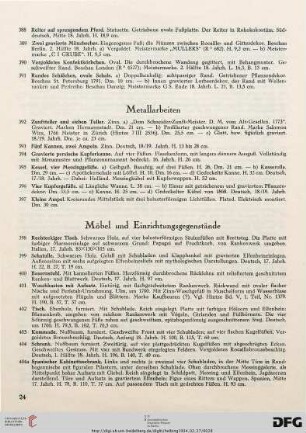 Metallarbeiten (Nr. 392-397)
