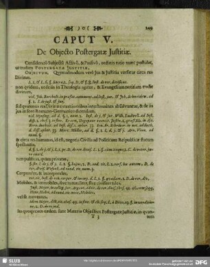 Caput V. De Obiecto Postergatae Iustitiae
