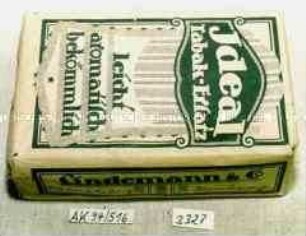 Pappschachtel für "Ideal Tabak-Ersatz leicht aromatisch bekömmlich"