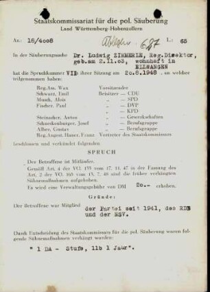 Zimmerle, Ludwig, Dr.