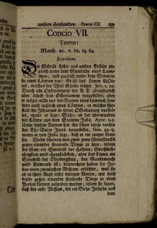 Concio VII. Textus: Matth. 26. v. 62. 63. 64.