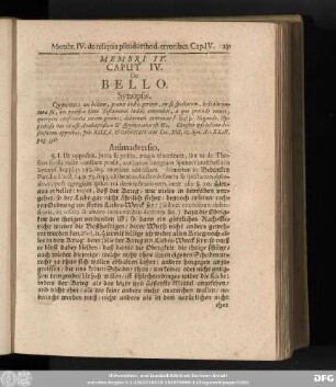 Caput IV. De Bello.