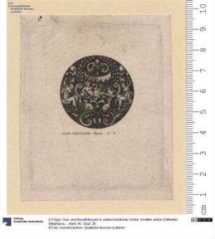 4) Folge: Oval- und Rundfüllungen in unterschiedlicher Größe, inmitten antike Gottheiten. S[tephanvs]. F[ecit].