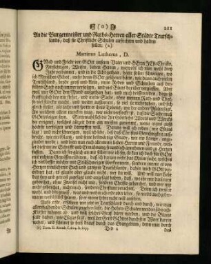 211-220, An die Buergermeister und Raths-Herren ...