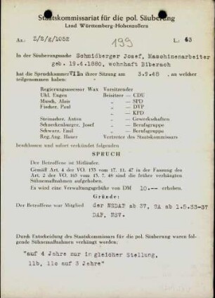 Schmidberger, Josef