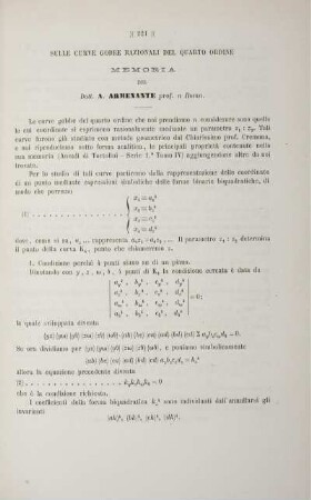 Sulle curve gobbe razionali del quarto ordine.
