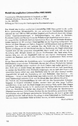 Modell des englischen Linienschiffes HMS MARS