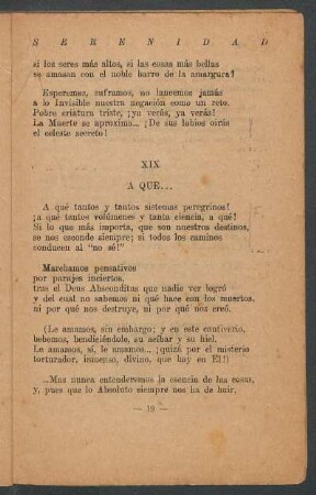 XIX - A que...