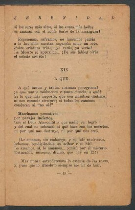 XIX - A que...