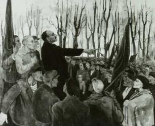 Karl Liebknecht spricht im Tiergarten