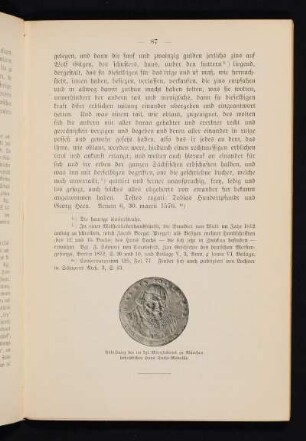 Abbildung der im kgl. Münzkabinet zu München befindlichen Hans Sachs-Medaille.