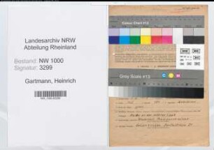 Entnazifizierung Heinrich Gartmann, geb. 03.03.1903 (Prediger)