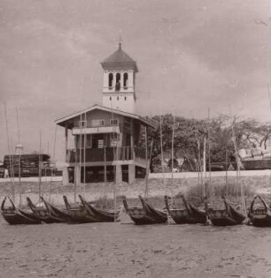 Myanmar (Burma), Rangoon, am Hafen, um 1962