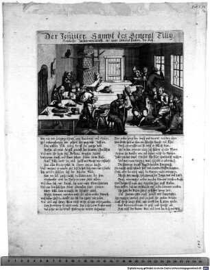 Der Jesuiter Sampt des General Tilly, Newliche Zusammenkunfft, in einer Kunckelstuben, zu Ach