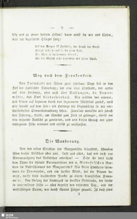 Weg nach dem Frankenstein