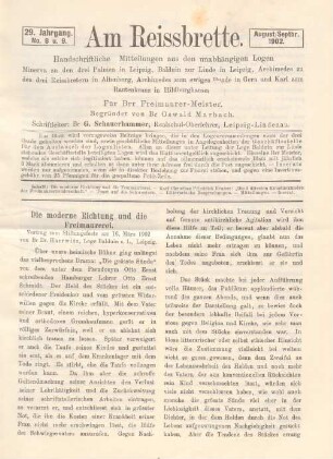 No. 8 u. 9. August/Septbr. 1902.