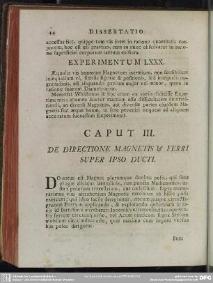 Caput III. De Directione Magnetis & Ferri Super Ipso Ducti