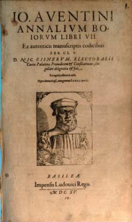 Io. Aventini Annalivm Boiorvm Libri VII.