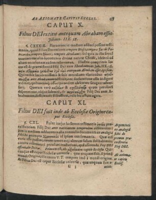 Caput X. Filius Dei extitit antequam Abraham esset. Johann. IIX.58