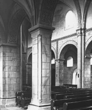 Goslar, Frankenberg-Kirche, südl. Seitenschiff, dreiteilige Bogenstellung